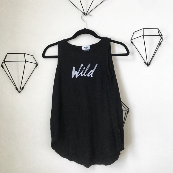 Old Navy Tops - Old Navy Black High Neck “Wild” Sleeveless Tank